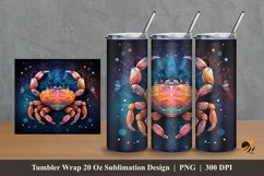Fantasy Crab Tumbler Wrap Sublimation Design 2 Product Image 1
