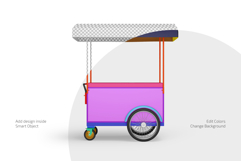 Ice Cream Cart with Umbrella Mockup Set Product Image 2