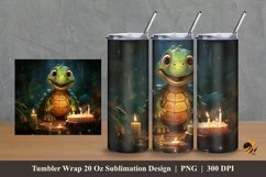 Turtle Monster Tumbler Wrap Sublimation Design 2 Product Image 1