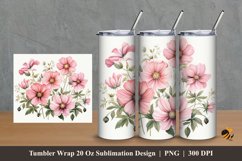 Choca Mocha Cosmos Tumbler Wrap Sublimation Design 2 Product Image 1