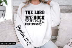 The Lord Is My Rock And My - Christian Sleeve T-Shirt Design Product Image 3