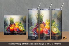 Fresh Fruit Tumbler Wrap Sublimation Design 2 Product Image 1