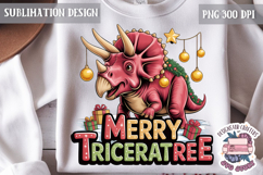 Christmas Dinosaur Funny Quote Sublimation design Tshirt Product Image 1