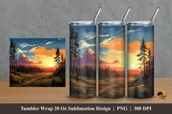 Charm of Tranquility Tumbler Wrap Sublimation Design 2 Product Image 1