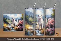 Cute Dog Tumbler Wrap Sublimation Design 2 Product Image 1