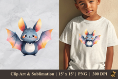 Cute Halloween Bat DTF Sublimation Clipart Design 2 Product Image 1