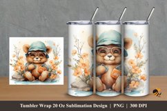 Baby Bear Tumbler Wrap Sublimation Design 2 Product Image 1