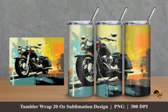 Motorbike Tumbler Wrap Sublimation Design 2 Product Image 1