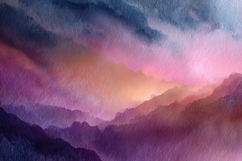 Watercolor Mountain Background Product Image 1
