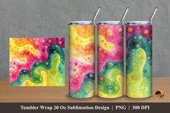 Funky Cells Color Tumbler Wrap Sublimation Design 2 Product Image 1