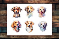 50 Watercolor Dogs | Stickers For Cricut | PNG Product Image 3