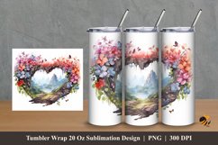 Love Bond Tumbler Wrap Sublimation Design 2 Product Image 1