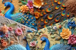 Peacock &amp; Floral Clay Inlay Product Image 2