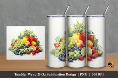 Fresh Fruits Tumbler Wrap Sublimation Design 2 Product Image 1