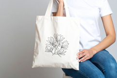 Magnolia Flower Line Art Product Image 4