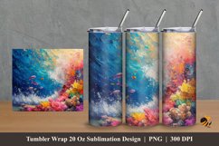 Ocean Beauty Tumbler Wrap Sublimation Design 2 Product Image 1