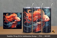 Beauty Below Tumbler Wrap Sublimation Design 2 Product Image 1