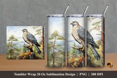Northern Goshawk Bird Tumbler Wrap Sublimation Design 2 Product Image 1