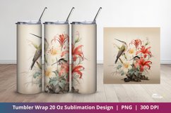 Lily and Bird Tumbler Wrap Sublimation 2 Product Image 1