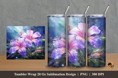 Natural Blooming Flower Tumbler Wrap Sublimation Design 2 Product Image 1