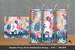 Cute Rhino Tumbler Wrap Sublimation Design 2 Product Image 1
