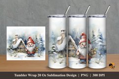 Happy Winter Tumbler Wrap Sublimation Design 2 Product Image 1