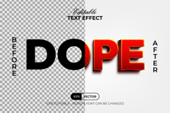 Dope Text Effect Red 3D Style Product Image 2