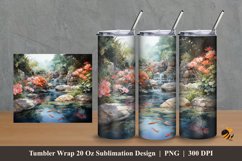 Large Ponds Tumbler Wrap Sublimation Design 2 Product Image 1