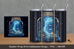 Snow and Jar Tumbler Wrap Sublimation Design 2 Product Image 1