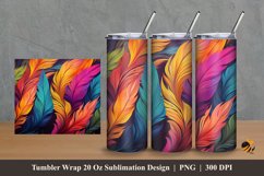Boho Colorful Tumbler Wrap Sublimation Design 2 Product Image 1