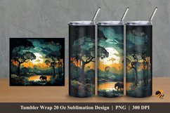 Beautiful Sunlight Tumbler Wrap Sublimation Design 2 Product Image 1