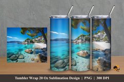 Amazing Sea Tumbler Wrap Sublimation Design 2 Product Image 1