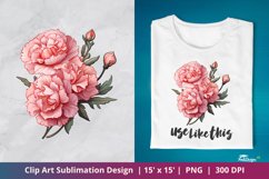 Beautiful Flower Clip Art Sublimation 2 Product Image 1