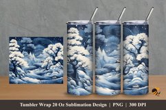 Midnight Winter Tumbler Wrap Sublimation Design 2 Product Image 1