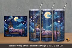 Fantasy Bed Tumbler Wrap Sublimation Design 2 Product Image 1
