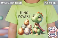 Cute Animal Dinosaur Sublimation Design PNG Spring Dino Product Image 1