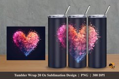 Love Effect Tumbler Wrap Sublimation Design 2 Product Image 1