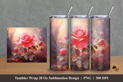Amazing Flowers Tumbler Wrap Sublimation Design 2 Product Image 1