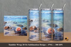 Sea Urchin Tumbler Wrap Sublimation Design 2 Product Image 1