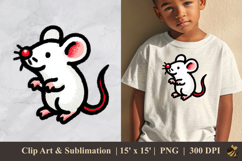 Cute Mouse DTF Sublimation Clipart Design 2 Product Image 1