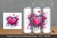 Love Art Tumbler Wrap Sublimation Design 2 Product Image 1