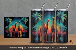 Colorful Camel Tumbler Wrap Sublimation Design 2 Product Image 1