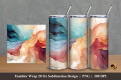 Lovely Marble Tumbler Wrap Sublimation Design 2 Product Image 1