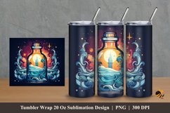 Magic Bottle Tumbler Wrap Sublimation Design 2 Product Image 1