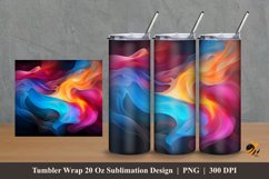 Smoke Art Tumbler Wrap Sublimation Design 2 Product Image 1