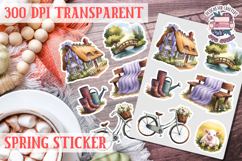 Spring sticker Cute vintage flowers Love PNG Funny Product Image 1