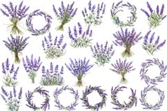 Watercolor lavender png, Provence lavender, Lavender wreath Product Image 2