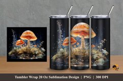 Mushroom Craft Tumbler Wrap Sublimation Design 2 Product Image 1