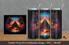 Fantasy Pyramid Tumbler Wrap Sublimation Design 2 Product Image 1