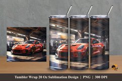 Car Under Flyover Tumbler Wrap Sublimation Design 2 Product Image 1